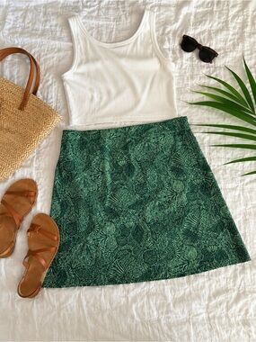 Rip Skirt Hawaii Mini Wrap Skirt Cover Up Beachwear Wailea Green Large Length 2